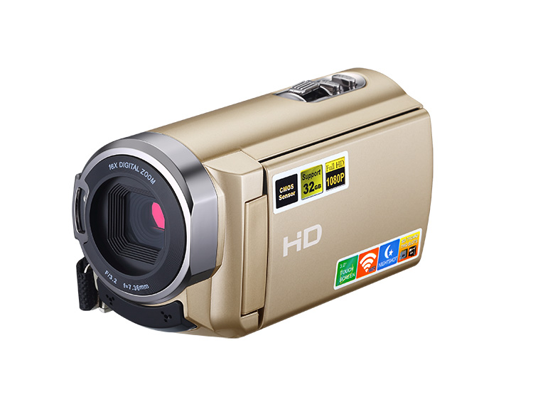 touch panel ir hd camcorder with 5 million pixel and wifi function