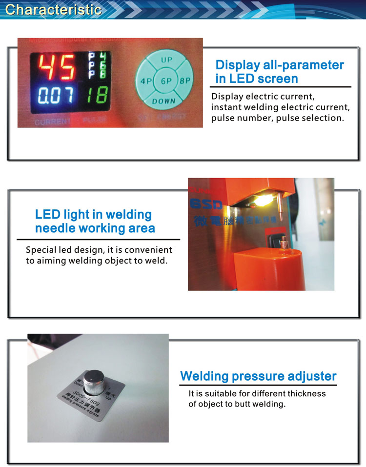 796SD Microcomputer Precision Butt Welding Machine Spot Welder 06mm