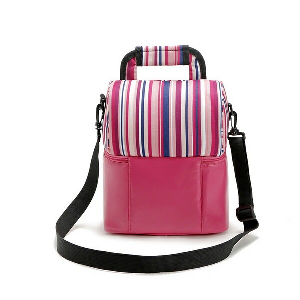 Striped Insulated Food Picnic Ice Cooler Tote Bag Striped Insulated Food Picnic Ice Cooler Tote Bag