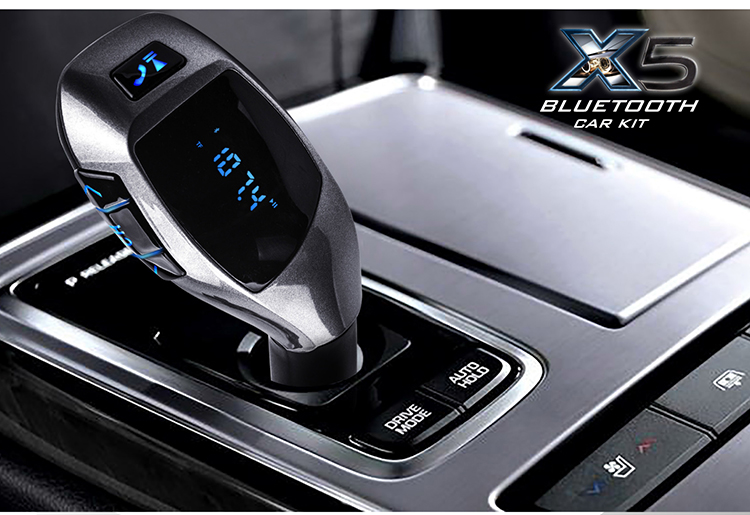 Factory Price ABS Black V30 5V 21A USB Car MP3 Player X5 Bluetooth FM Transmitter
