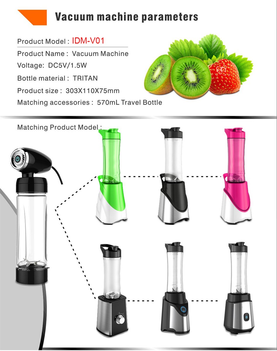 Ideamay World First Design Vacuum Travel Blender