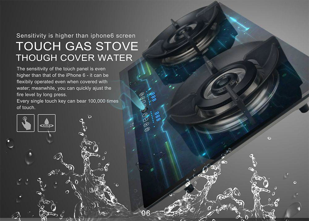 Ideamay World First Intelligent Automatic Flameout Protection Device Gas Stove with App Afterservice