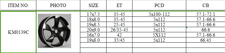 Silverblackwhite Car wheels alloy rims 16 17 18 19 20 inch