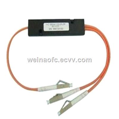 Fiber Optical 12 FBT Splitter LCPC Multimode 850nm 1300nm Ratio Customize