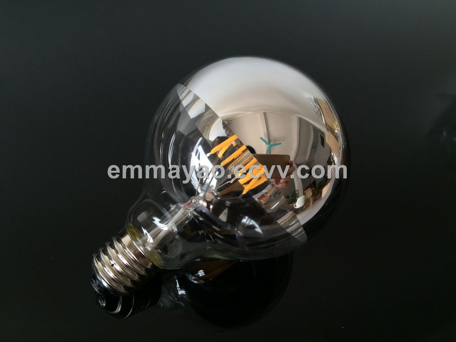 Global half mirror filament led bulb decorative led filament bulb dimmable G95 Global half mirror filament led bulb decorative led filament bulb dimmable G95