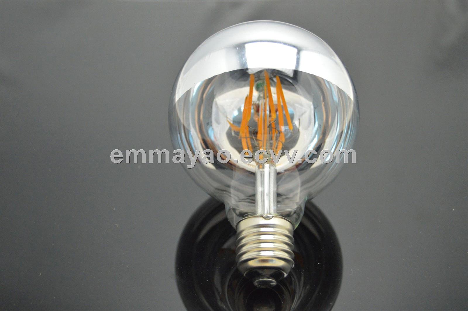 Global half mirror filament led bulb decorative led filament bulb dimmable G95 Global half mirror filament led bulb decorative led filament bulb dimmable G95