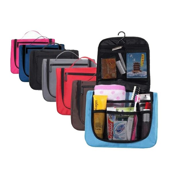 Hanging 600D Oxford Women Wash Travel Toiletry Bag