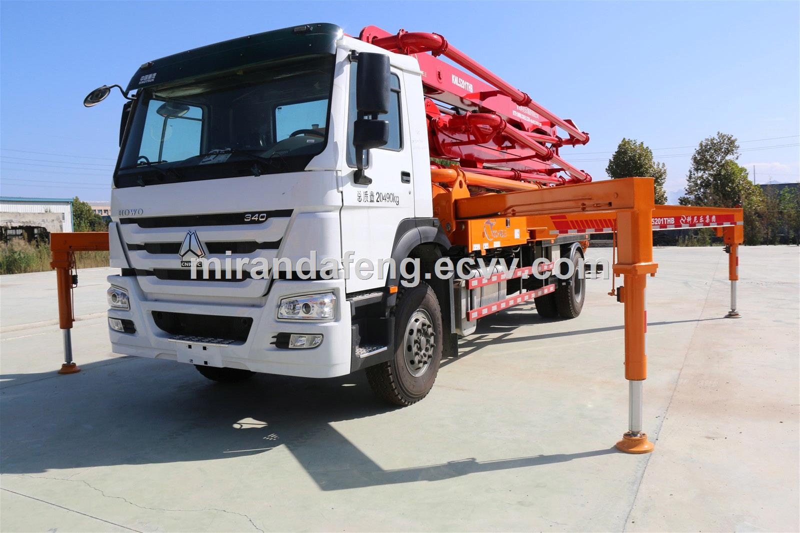 37m truckmounted concrete boom pump truck
