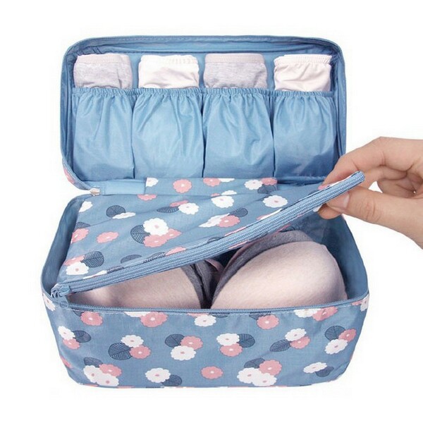 Waterproof Printed Women Cosmetic Toiletry Travel Bag Organizer Pouch