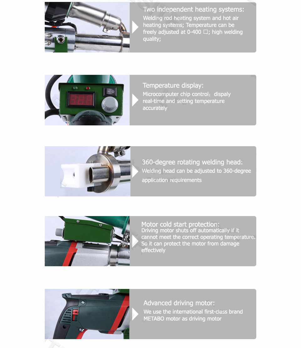 Hand Extruderwelding Japanese motor Hitachi Plastic extrusion Welding machine Hot Air Plastic extruder LST600A