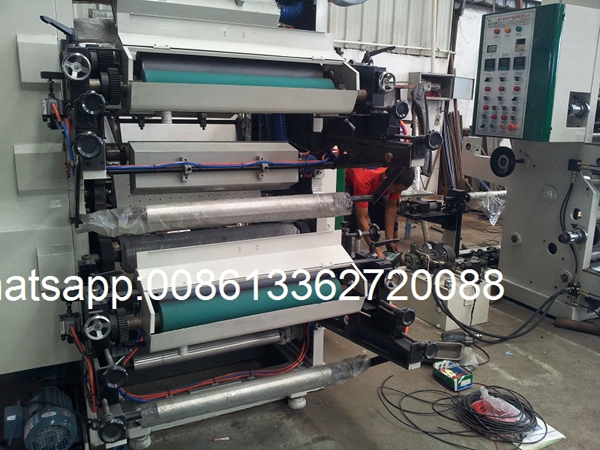 Multi Color Flexographic Printing Equipment Flexo Print Machine with Tension Control