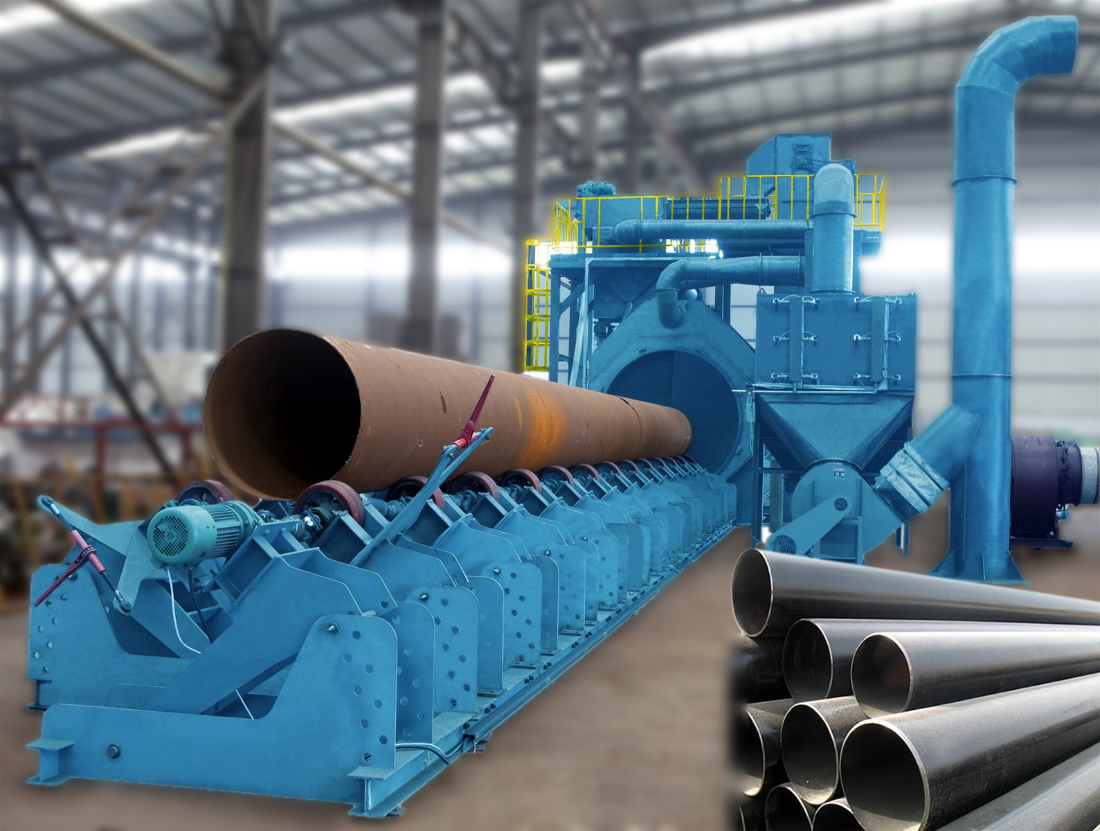 Steel Pipe Rust Removal Machine