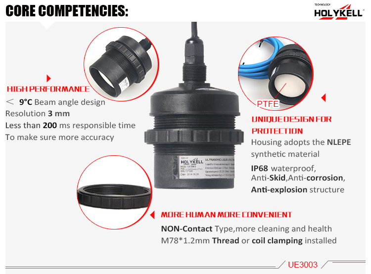 UE3000 Non contact Cheap Ultrasonic Distance Sensor Ultrasonic Water and Fuel Level Sensor