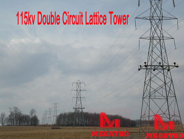 Megatro 115KV DOUBLE CIRCUIT LATTICE TOWER