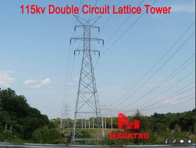 Megatro 115KV DOUBLE CIRCUIT LATTICE TOWER