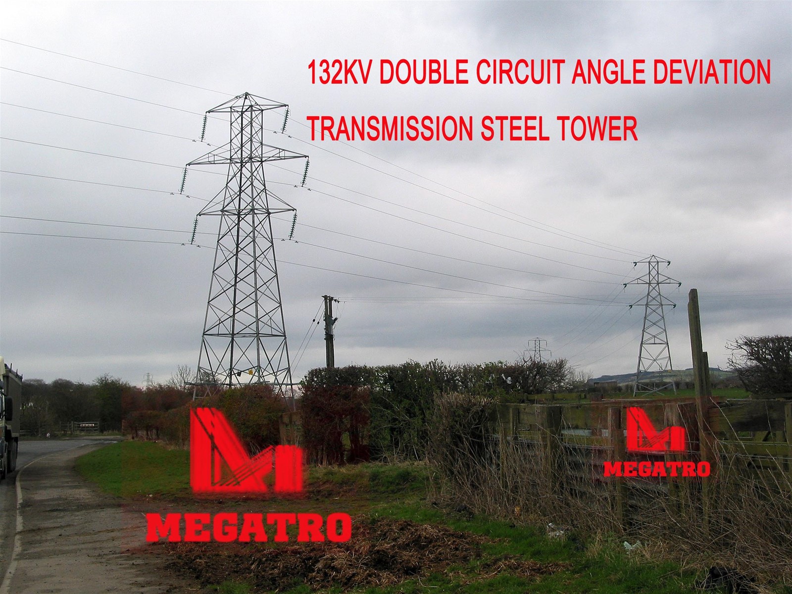 132KV DOUBLE CIRCUIT ANGLE DEVIATION TRANSMISSION STEEL TOWER