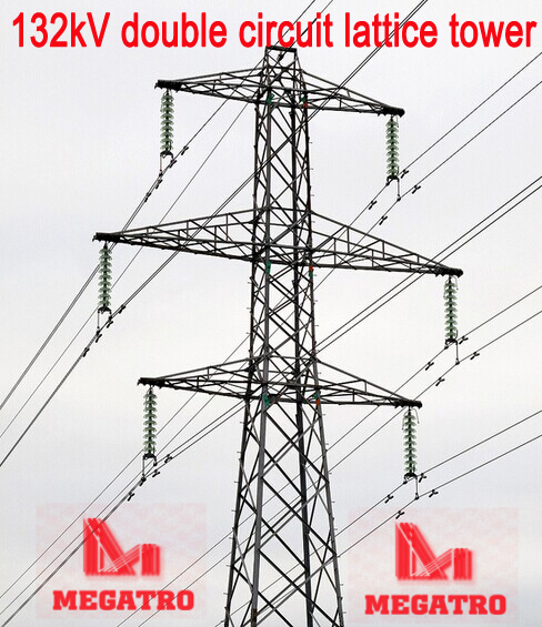 Megatro 132KV DOUBLE CIRCUIT LATTICE TOWER