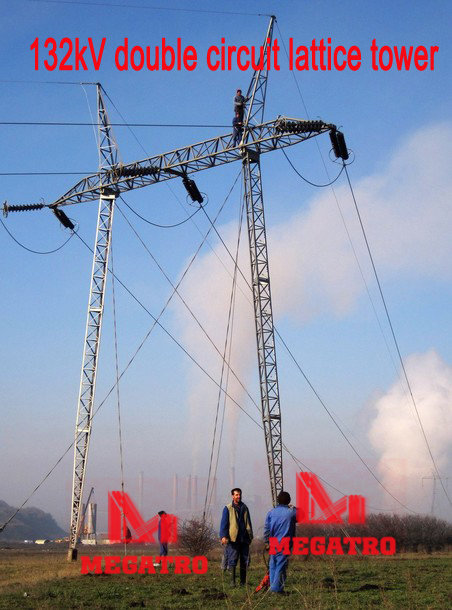 Megatro 132KV DOUBLE CIRCUIT LATTICE TOWER