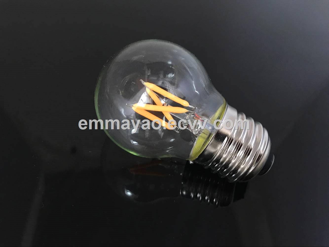 New style G40 G45 LED filament bulb 1W 2W E27 Christmas decorative bulb