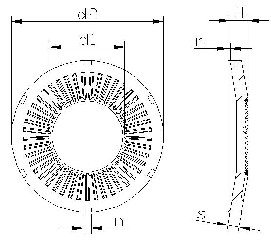 Fastener Stainless Steel SN70093 Contact WasherWashers with ISO