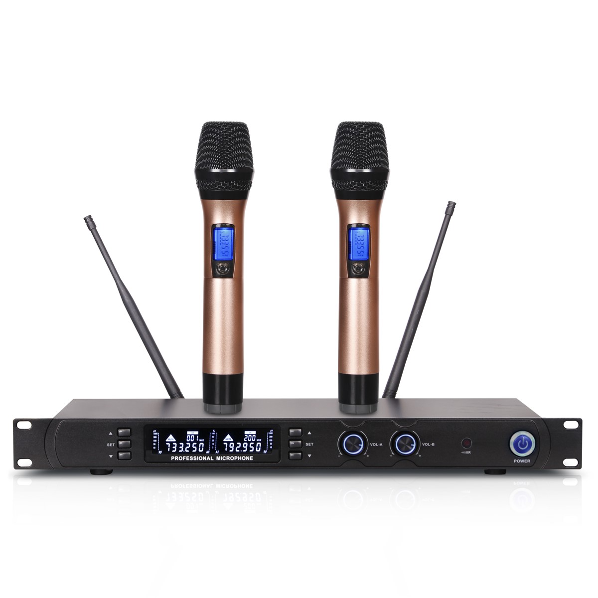 UHF wireless microphone system U3800 Dualchannel receiver high quality