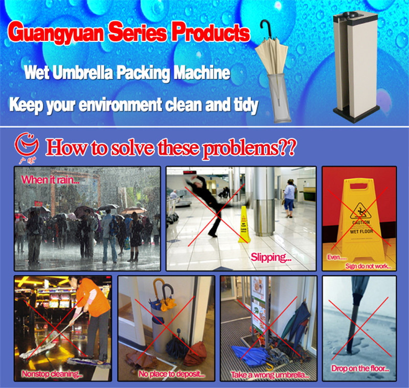 New product wet umbrella wrapper for office biulding