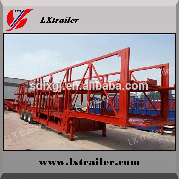 2 3 Axles Hydraulic Car Vehicle CarrierCar Transport Semi Truck Trailer