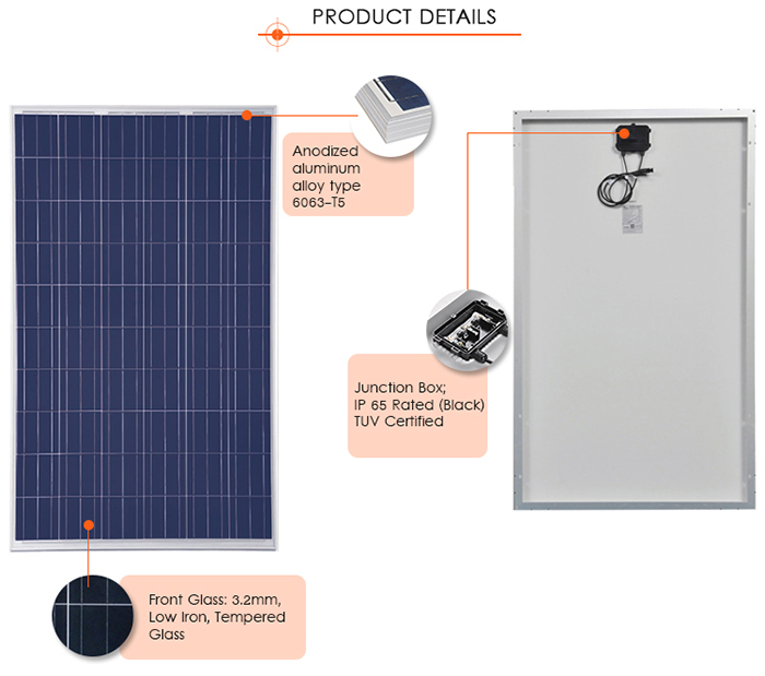 Poly 260W solar module PV module