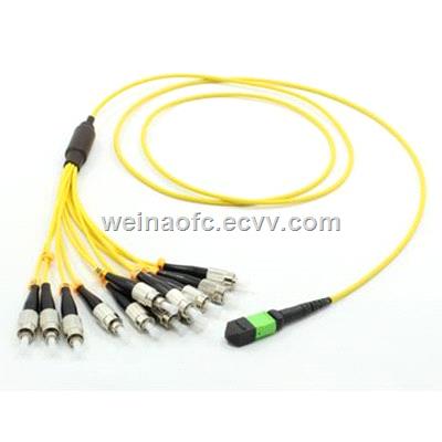 Fiber Optic Patch Cord Cable Distribution 12 Fibers MPOFC UPC