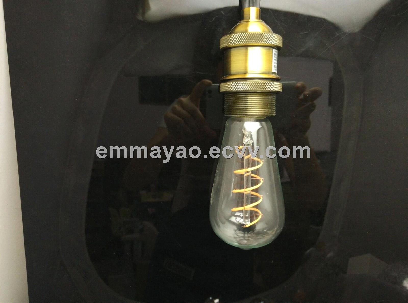 Soft led filament spiral bulb warm white light bulb