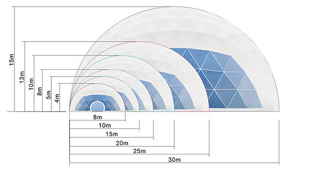 Latest Inovation 50 Feet Geodesic Dome Tent for Events