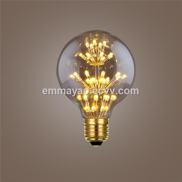 Festoon LED bulb decoration for courtyard indoor outdoor RGB color light bulb