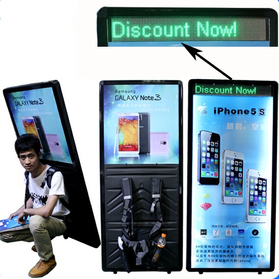 Walking display with LED screen