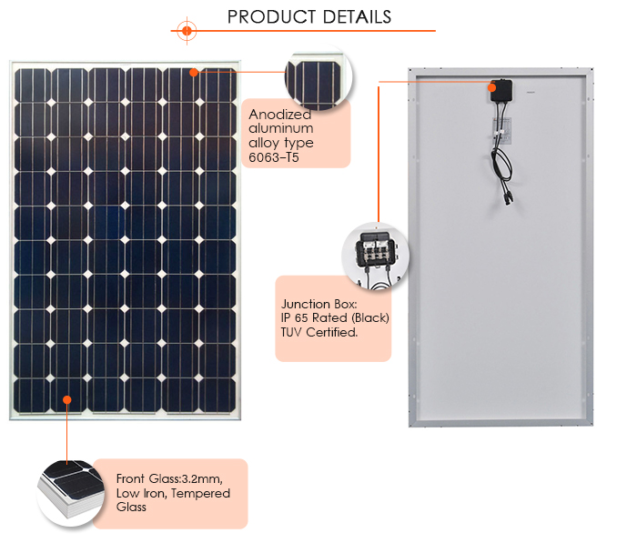 Mono PV panels 260w Mono pv modules popular in India