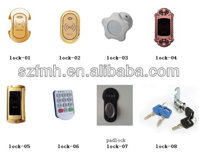 waterproof and fireproof 12mm colorful compact locker with pad lock