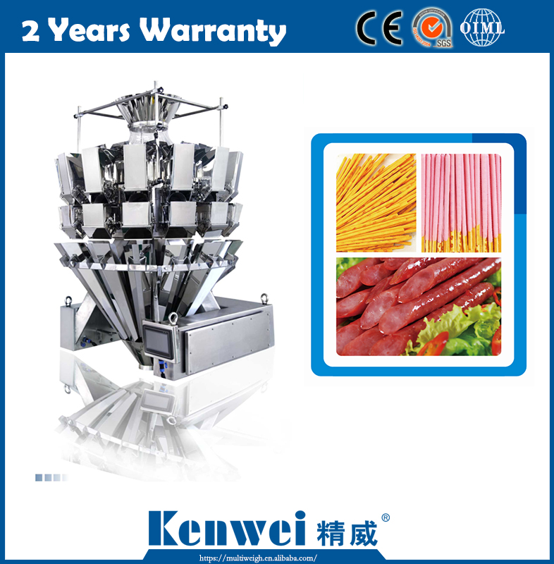 weigher for stickshaped products such as sausage salty sticks