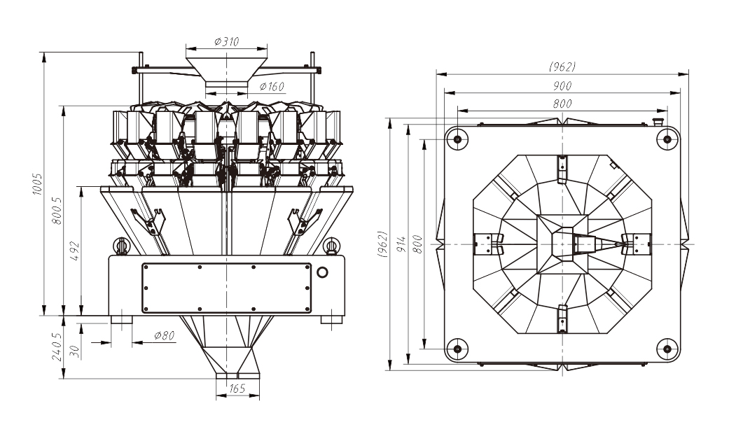 180PM high speed multihead weigher for tea herbs