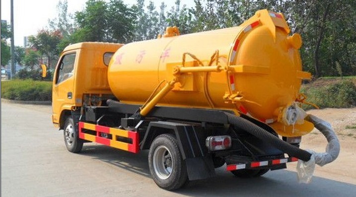 2017 new JDF5090GXW vacuum suction washer truck with 7cbm sewage tank