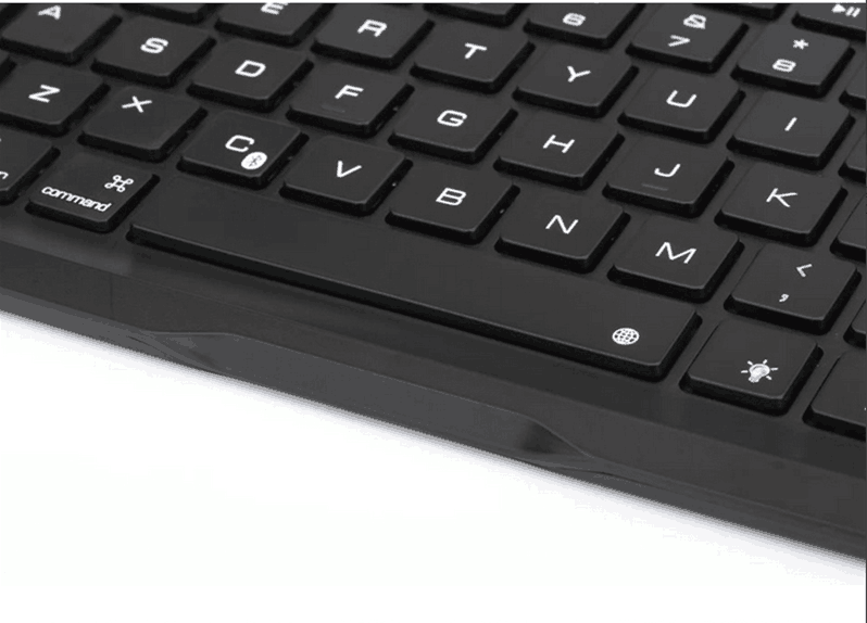 7colors backlit bluetooth keyboard with case cover