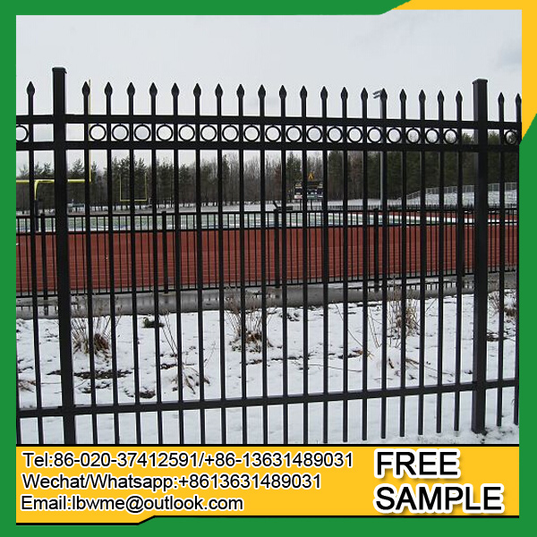 Europe Paris wrought iron fence London powder coated steel fencing for farm