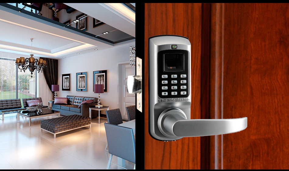 Smart keyless fingerprint passwords door locks for home office hotel