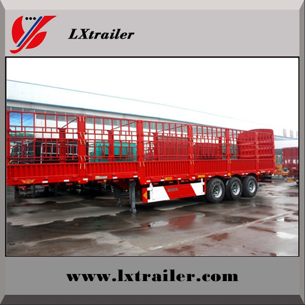 Chinese famous new High fence cargo semi trailer bulk goods transport truck trailer