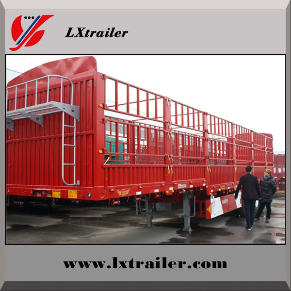 Best price triaxle fence semi trailer trailer truck 40ft for sale