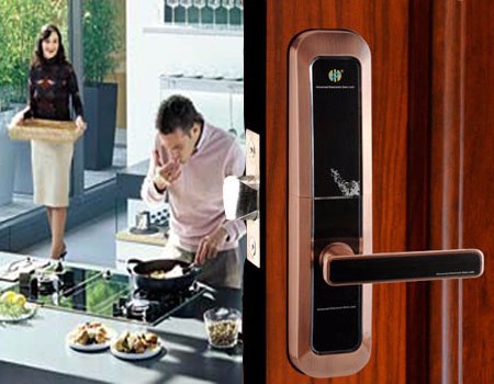 High quality hotel smart card door lock for hotel door lock system