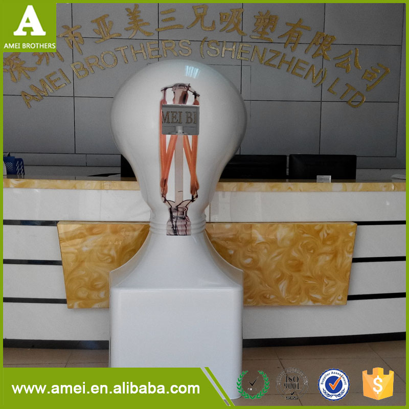 Vacuum Forming light bulb display stand for advertising