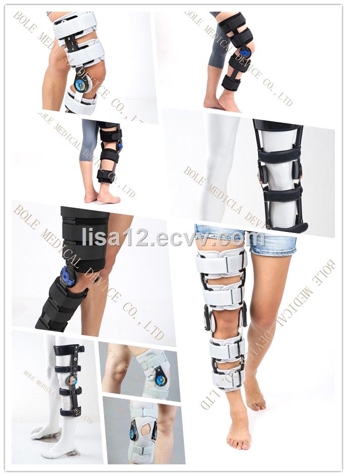 Knee stabilizer PostOP orthotic joints splint medical hinged ROM knee brace