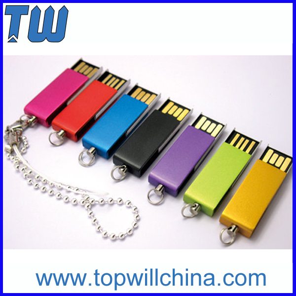 Mini Slim Metal Twister USB Flash Drives 2GB 4GB 8GB 16GB 32GB with Free Logo