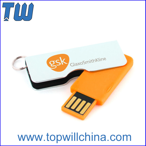 Mini Blade Swivel Free Logo Printing USB Pen Drive 2GB 4GB 8GB