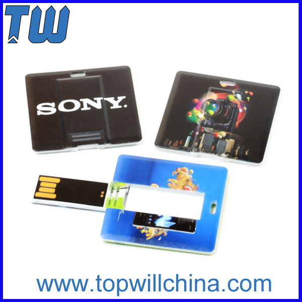 Plastic Square Card USB Flash Memory Drive Full Color Whole Product Printing