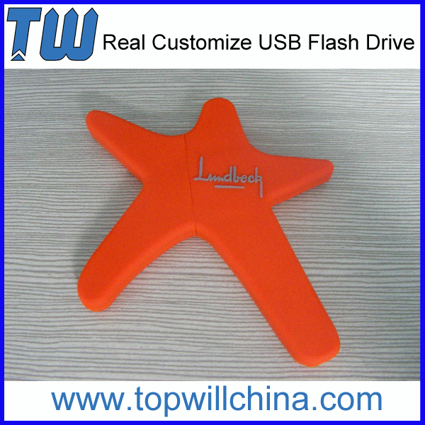 PVC Star Custom USB Flash Memory Drive Fast Free USB Design